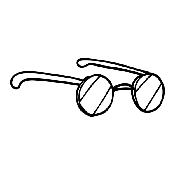 Kreslení Čar Kreslených Brýle — Stockový vektor