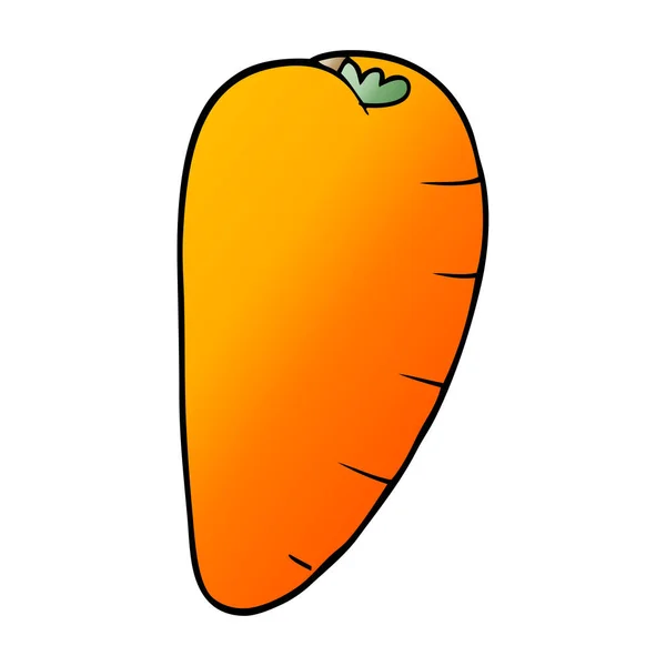 Flat Cartoon Doodle Carrot — Stock Vector