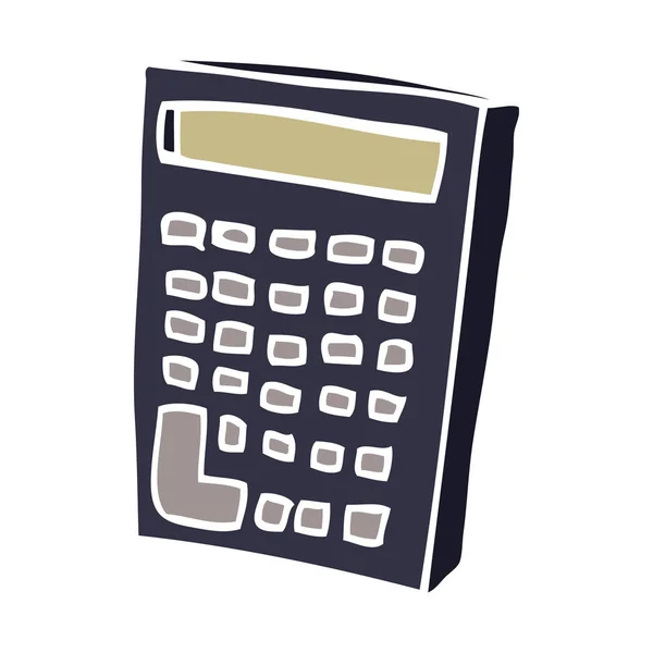 Calculatrice Doodle Dessin Animé Illustration Vectorielle — Image vectorielle