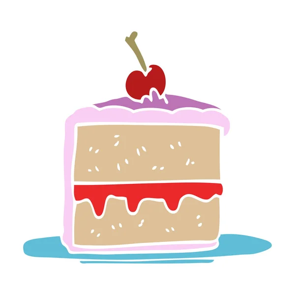 Cartoon Doodle Tårta Slice — Stock vektor