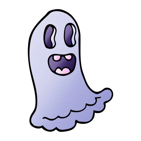 Fantasma Assustador Dos Desenhos Animados — Vetor de Stock