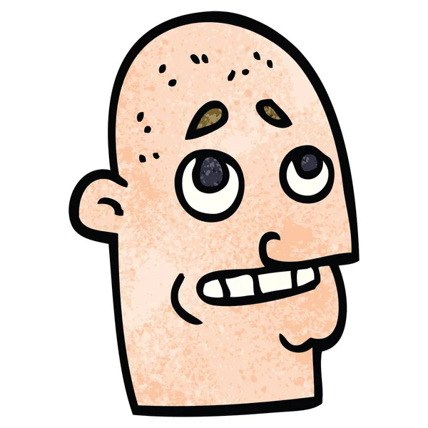 Cartoon Doodle Bald Man — Stock Vector