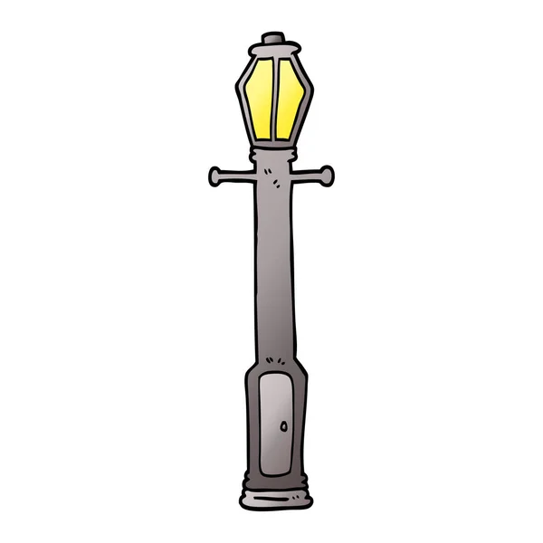 Vector Gradient Illustration Cartoon Lamp Post — Stock Vector