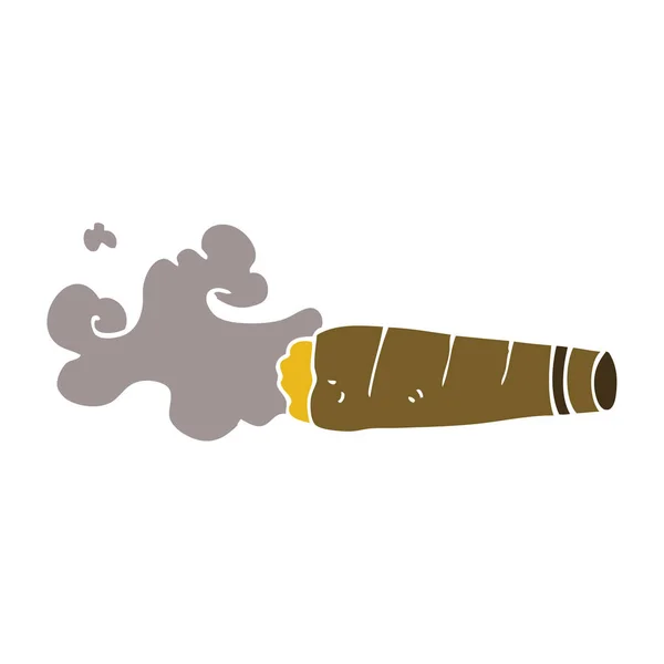 Dessin Animé Doodle Fumer Cigare — Image vectorielle