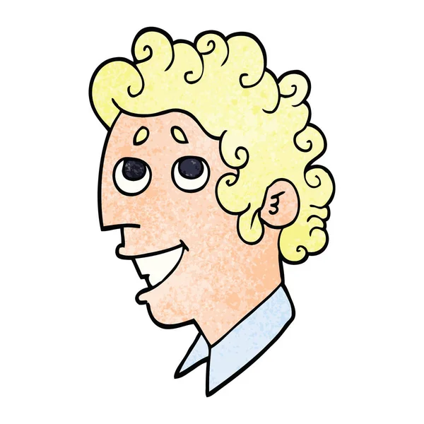 Cartoon Doodle Man Gezicht — Stockvector