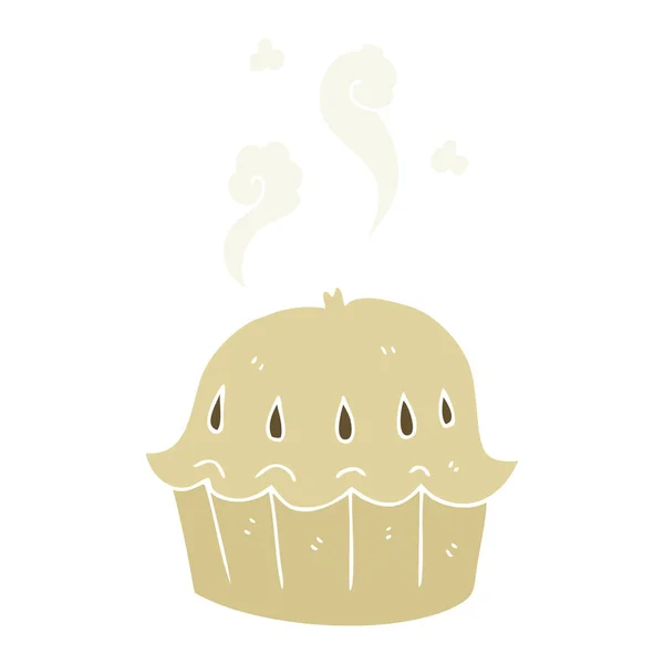 热馅饼的平板彩色插图 — 图库矢量图片