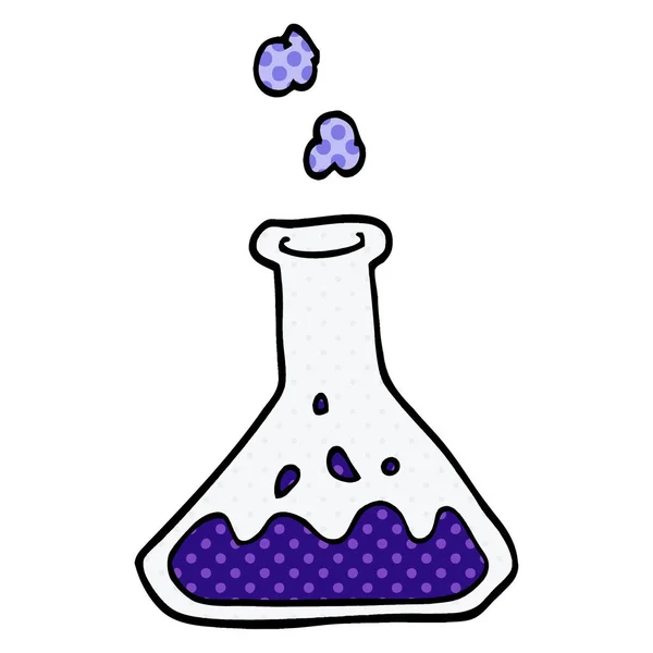 Experimento Ciencia Dibujos Animados Doodle — Vector de stock
