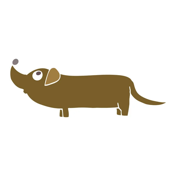 平板彩色例证动画片腊肠狗 — 图库矢量图片