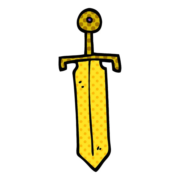 Cartoon Doodle Bronzeschwert — Stockvektor