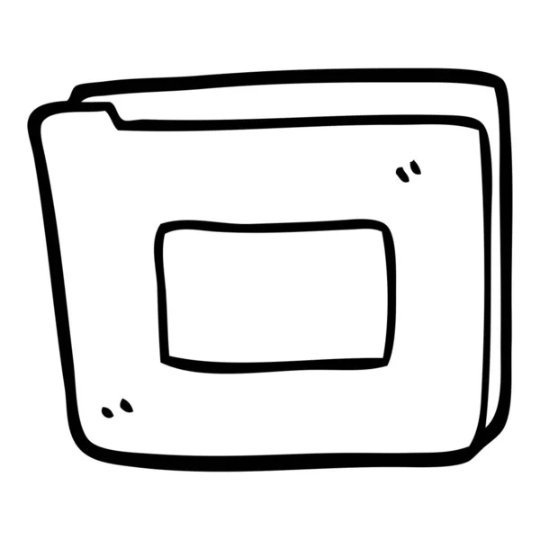Dessin Ligne Fichier Papier Dessin Animé — Image vectorielle
