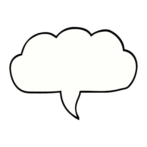 Cartoon Doodle Cloud Speech Bubble — Stock Vector