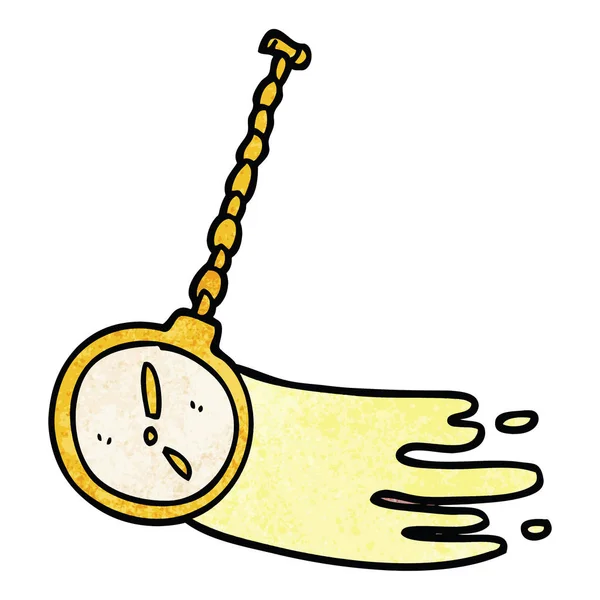 Dessin Animé Doodle Balançant Montre — Image vectorielle