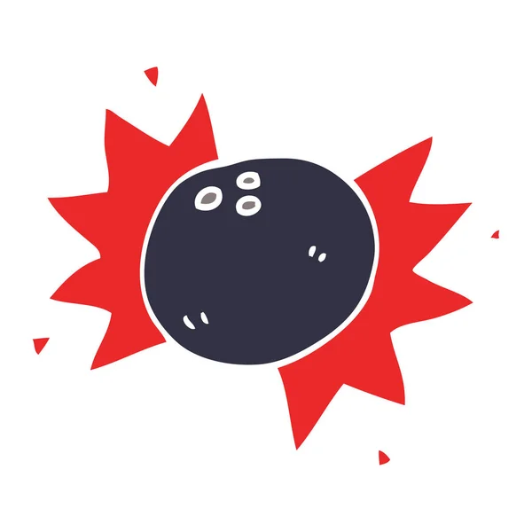 Cartoon Doodle Bowlingball — Stockvektor