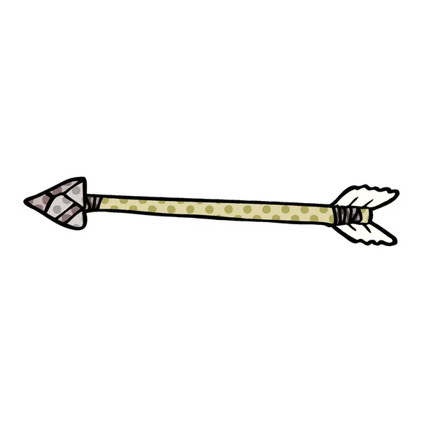 Cartoon Doodle Arrow Ilustração Vetorial —  Vetores de Stock