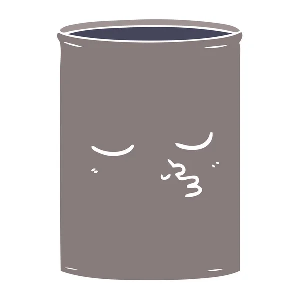 Flat Color Style Cartoon Barrel Oil — Stock Vector