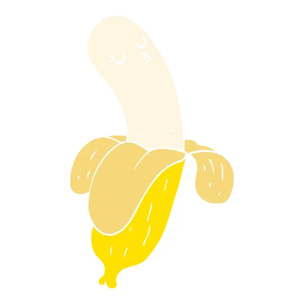 Επίπεδη Χρώμα Στυλ Καρτούν Μπανάνα — Διανυσματικό Αρχείο