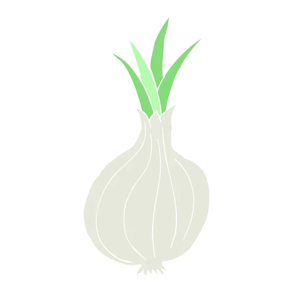 Flat Color Illustration Onion — Stock Vector