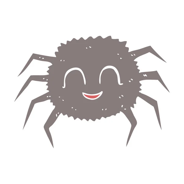 クモのフラット カラー イラスト — ストックベクタ