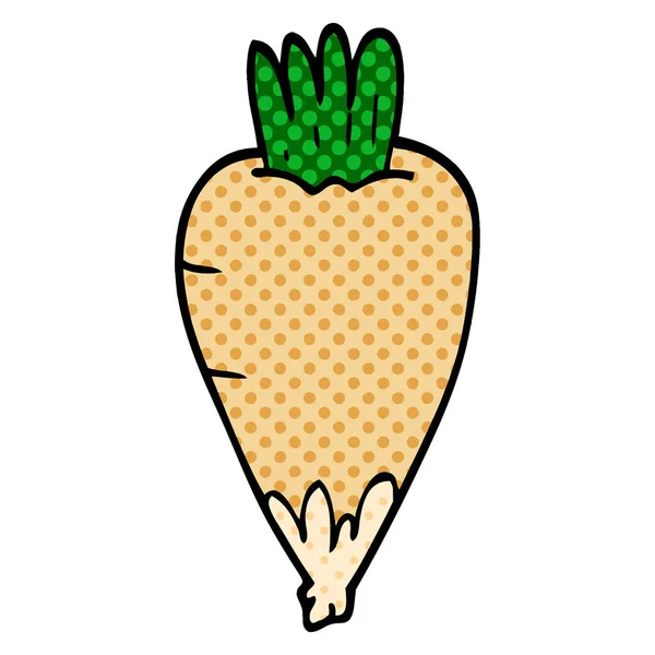 Cartoon Doodle Root Vegetable — Stock Vector