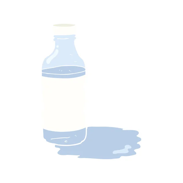 Ilustración Color Plano Botella Agua — Vector de stock