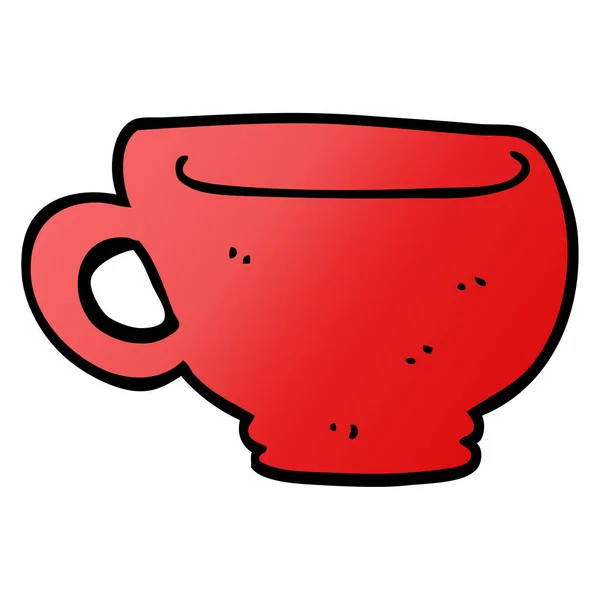 Cartoon Doodle Cup Vectorillustratie — Stockvector