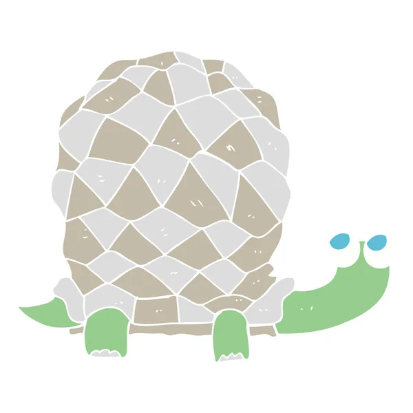 Egale Kleur Illustratie Van Schildpad — Stockvector