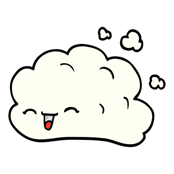 Cartoon Doodle Happy Cloud — Stock vektor