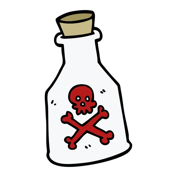 Doodle Δηλητήριο Κινούμενα Σχέδια Διανυσματικά Εικονογράφηση — Διανυσματικό Αρχείο