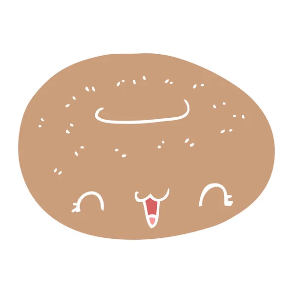 Милий Плоский Кольоровий Мультяшний Пончик — стоковий вектор