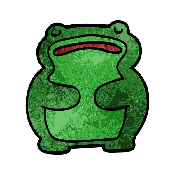 Frog Doodle Śmieszne Kreskówki — Wektor stockowy