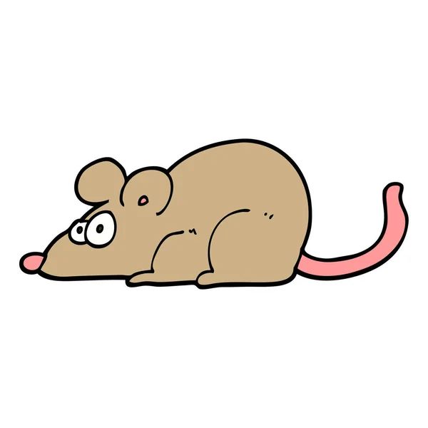 Mão Desenhada Doodle Estilo Cartoon Rato — Vetor de Stock