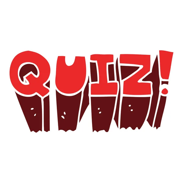 Cartoon Doodle Quiz Zeichen — Stockvektor