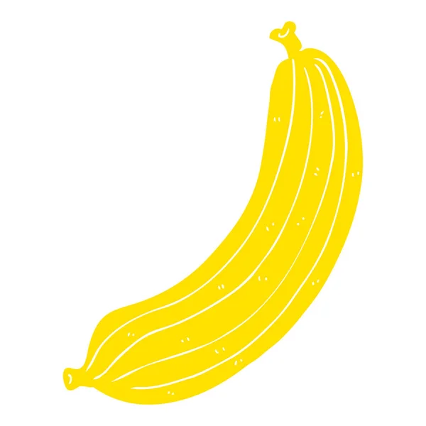 Ilustracja Płaski Kolor Banana — Wektor stockowy