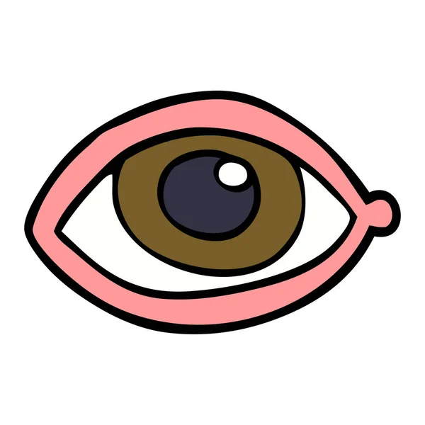 Zeichentrickkritzelei Menschliches Auge — Stockvektor