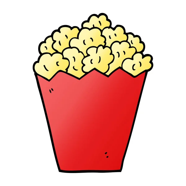 Kartun Corat Coret Bioskop Popcorn - Stok Vektor