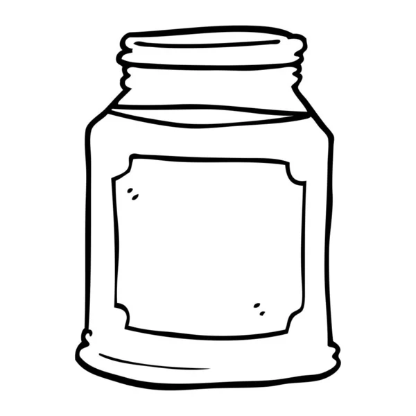 瓶の中の線画漫画液体 — ストックベクタ
