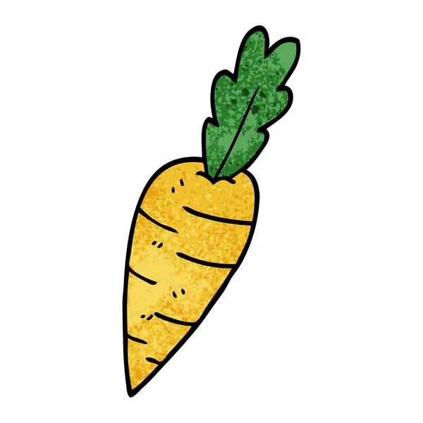 Cartoon Doodle Organic Carrot — Stock Vector