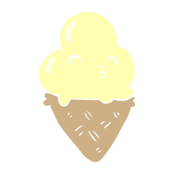 纯色风格动画片冰淇淋 — 图库矢量图片