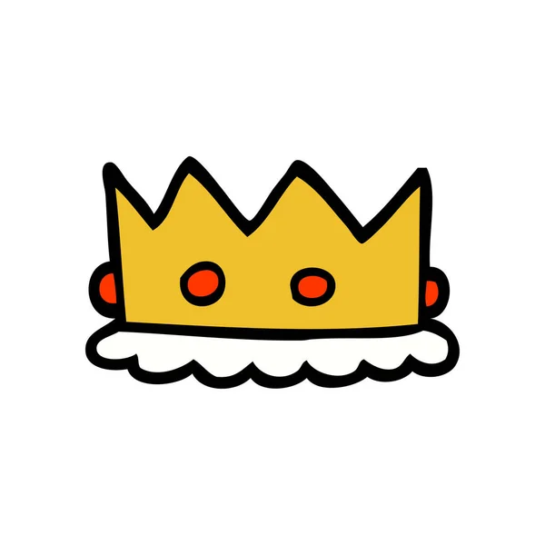 Cartoon Doodle Königliche Krone — Stockvektor