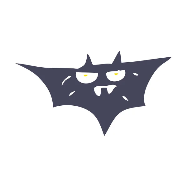 Illustration Couleur Plate Chauve Souris Halloween — Image vectorielle