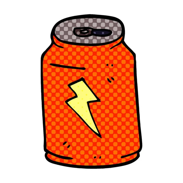 Bebida Energia Doodle Desenhos Animados — Vetor de Stock