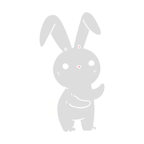 逗人喜爱的平板彩色动画片兔子 — 图库矢量图片