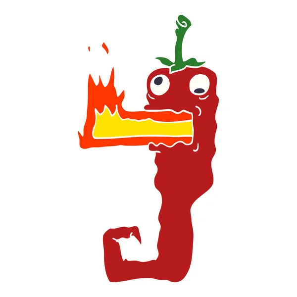 Cartoon Doodle Red Hot Chili — Stockvektor