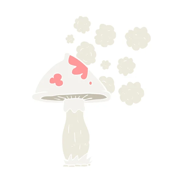 Illustration Couleur Plate Champignon — Image vectorielle