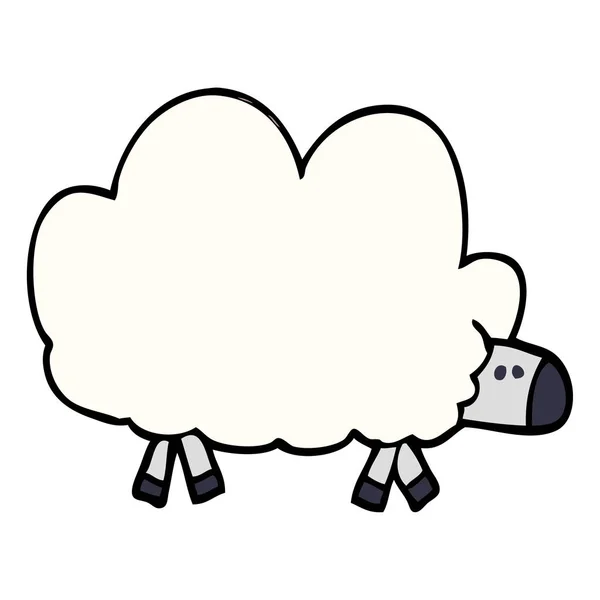 Cartoon Doodle Van Een Schaap — Stockvector