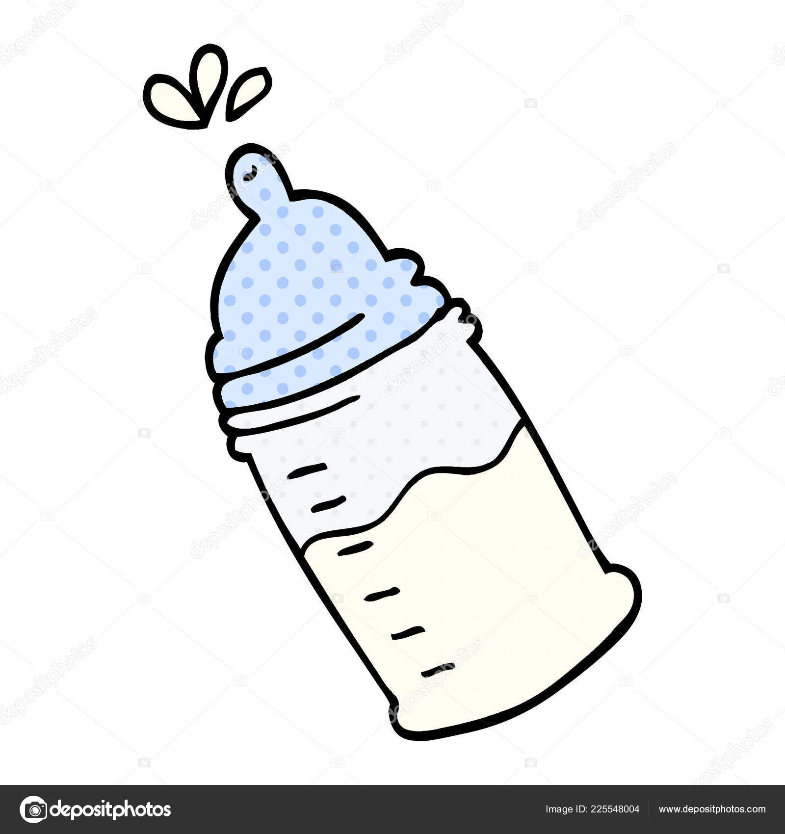 Cartoon Doodle Baby Bottle Stock Vector Image by ©lineartestpilot