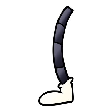 çizgi film doodle retro bacak