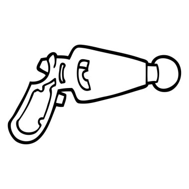 siyah beyaz çizgi film ışın silahı