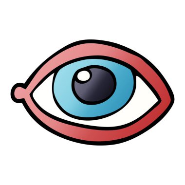 çizgi film doodle göz bakıyor