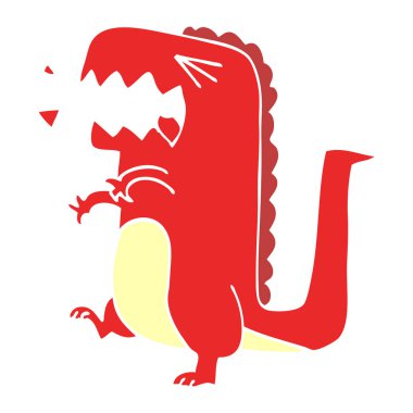 çizgi film doodle kükreyen dinozor